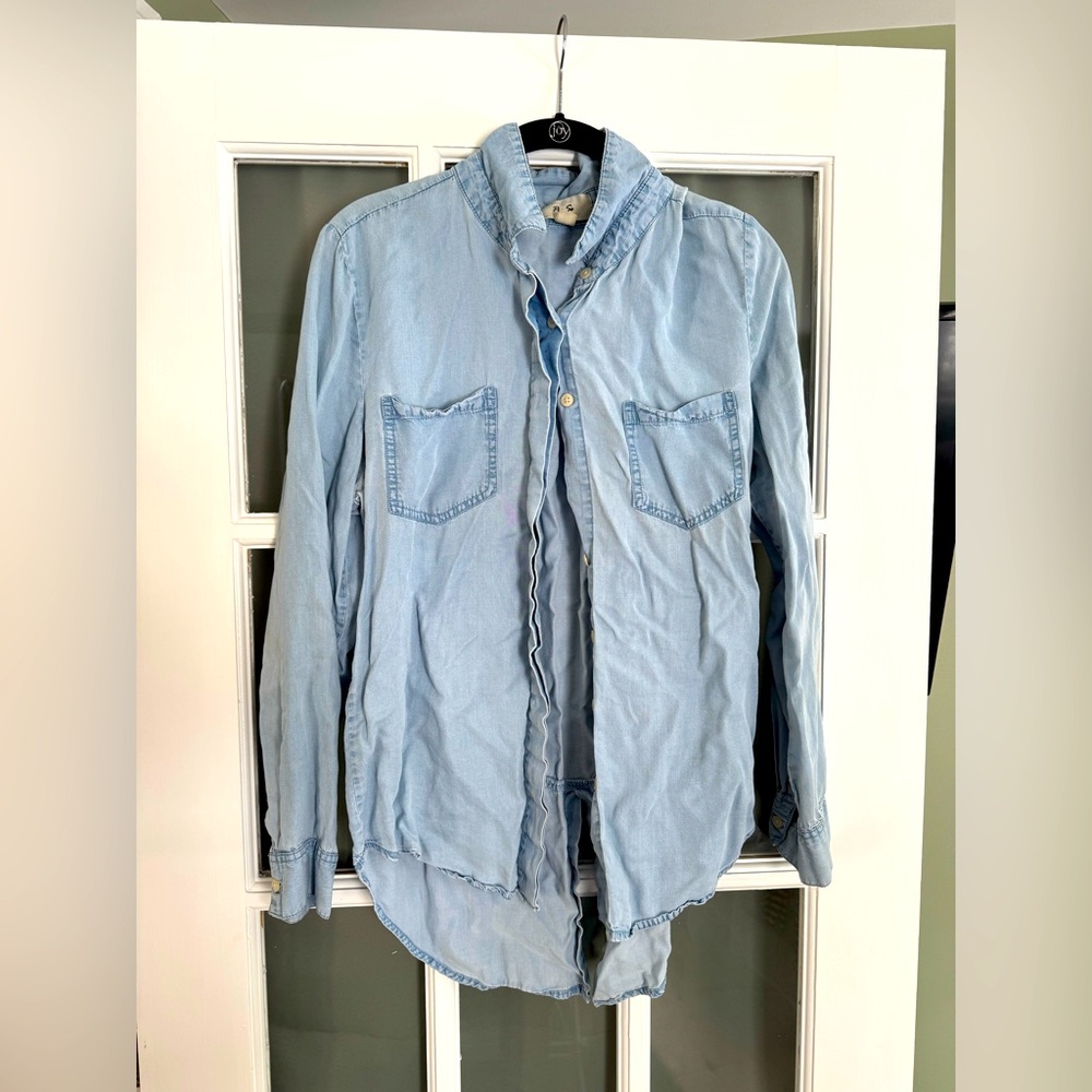 Per Se blue button down L